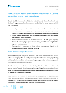 Pressinformation_Daikin airpurifiers evaluted by Institut Pasteur de Lille_EN.pdf